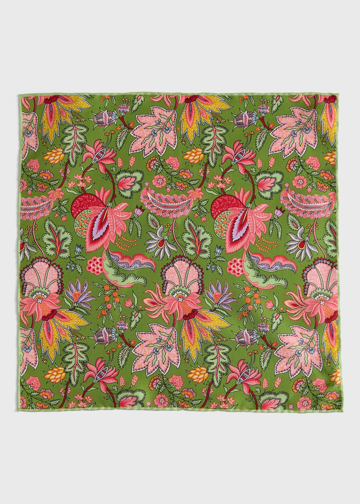 Printed Silk Floral Pocket Square - Paul Stuart Great Value