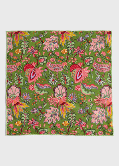 Printed Silk Floral Pocket Square - Paul Stuart Great Value
