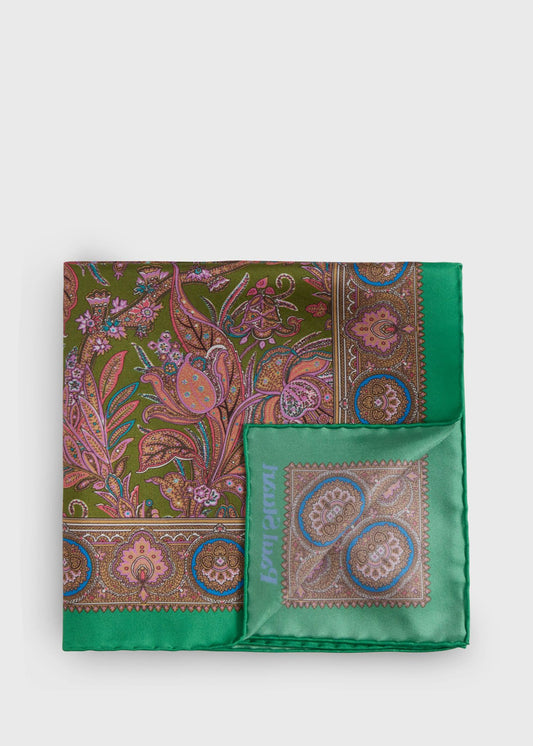 Silk Paisley Pocket Square - Paul Stuart Smart Buy