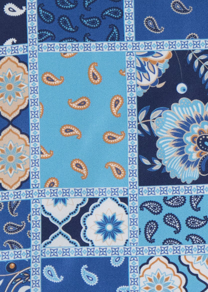 Printed Silk Patchwork Pocket Square - Paul Stuart Classic
