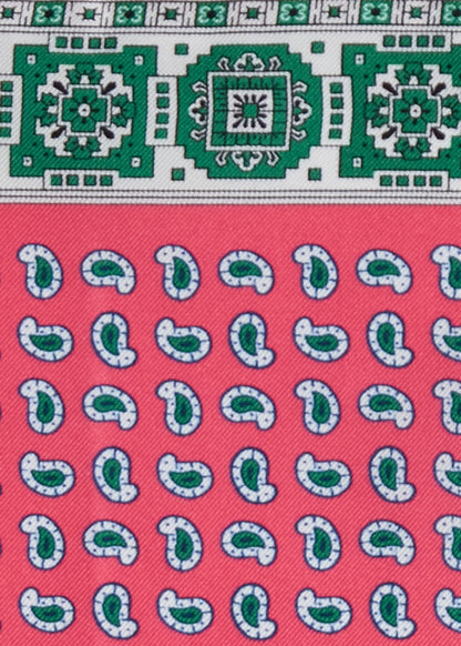 Printed Silk Geometric Pocket Square - Paul Stuart Classic
