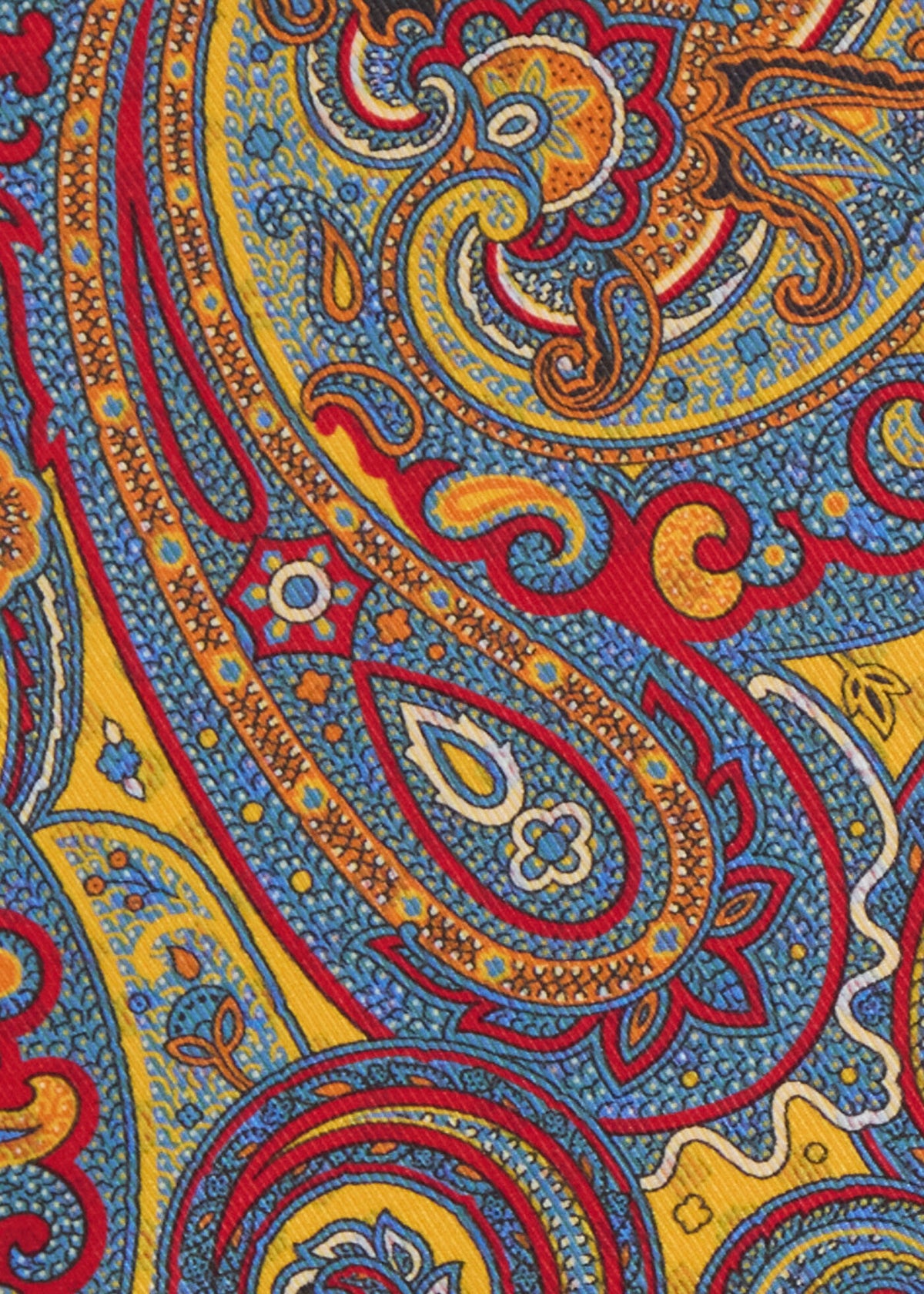 Printed Silk Paisley Pocket Square - Paul Stuart Recommended