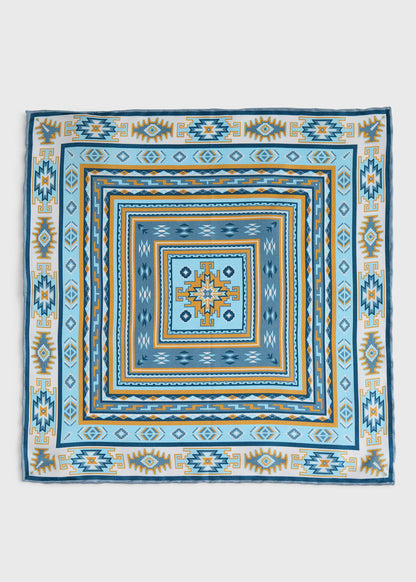 Printed Silk Pattern Pocket Square - Paul Stuart Featured