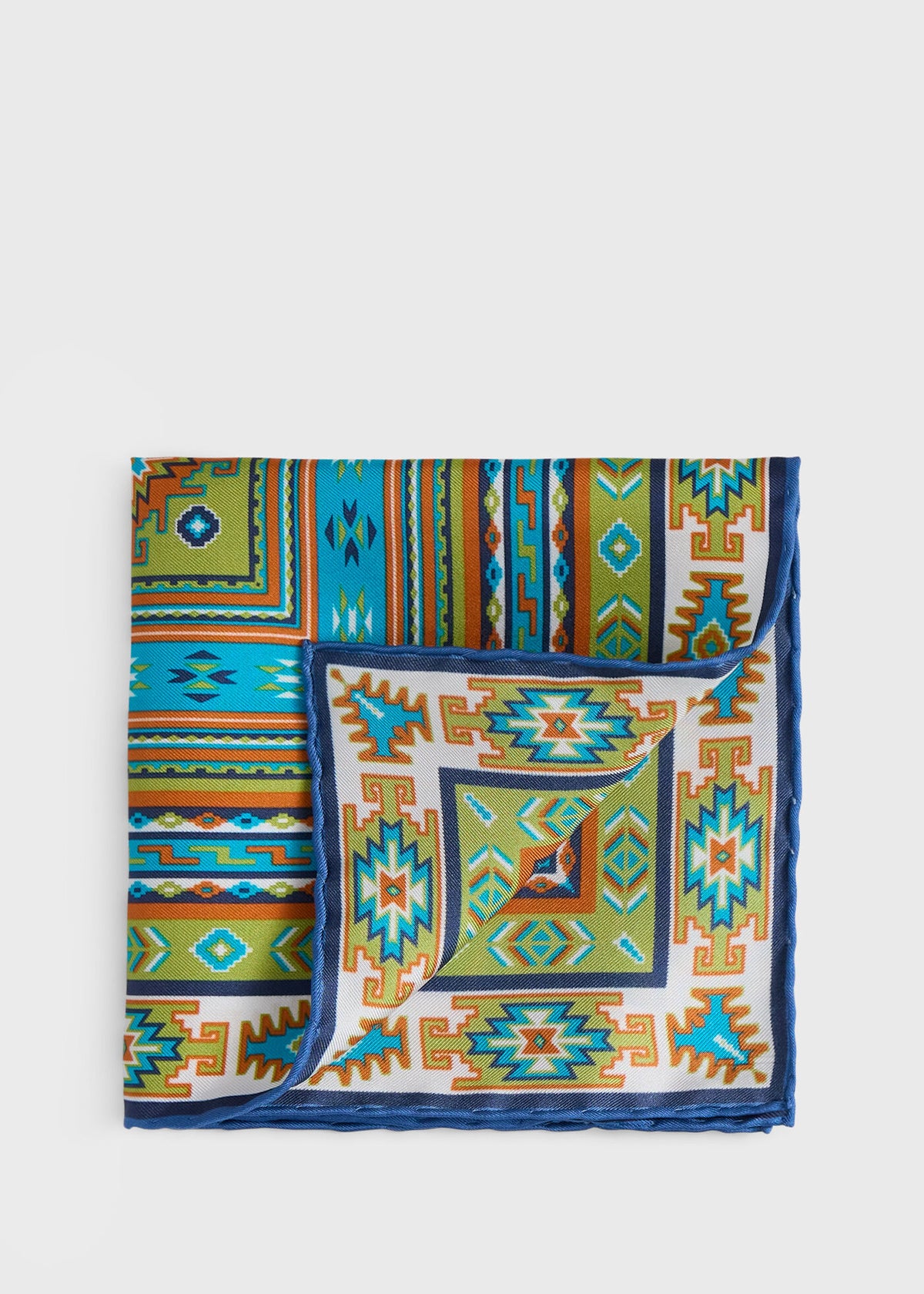 Printed Silk Pattern Pocket Square - Paul Stuart Everyday