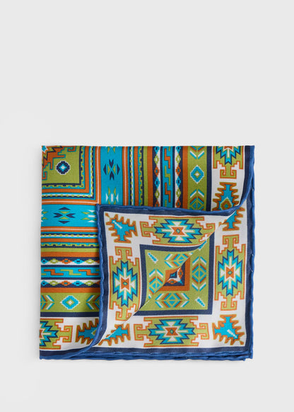Printed Silk Pattern Pocket Square - Paul Stuart Everyday