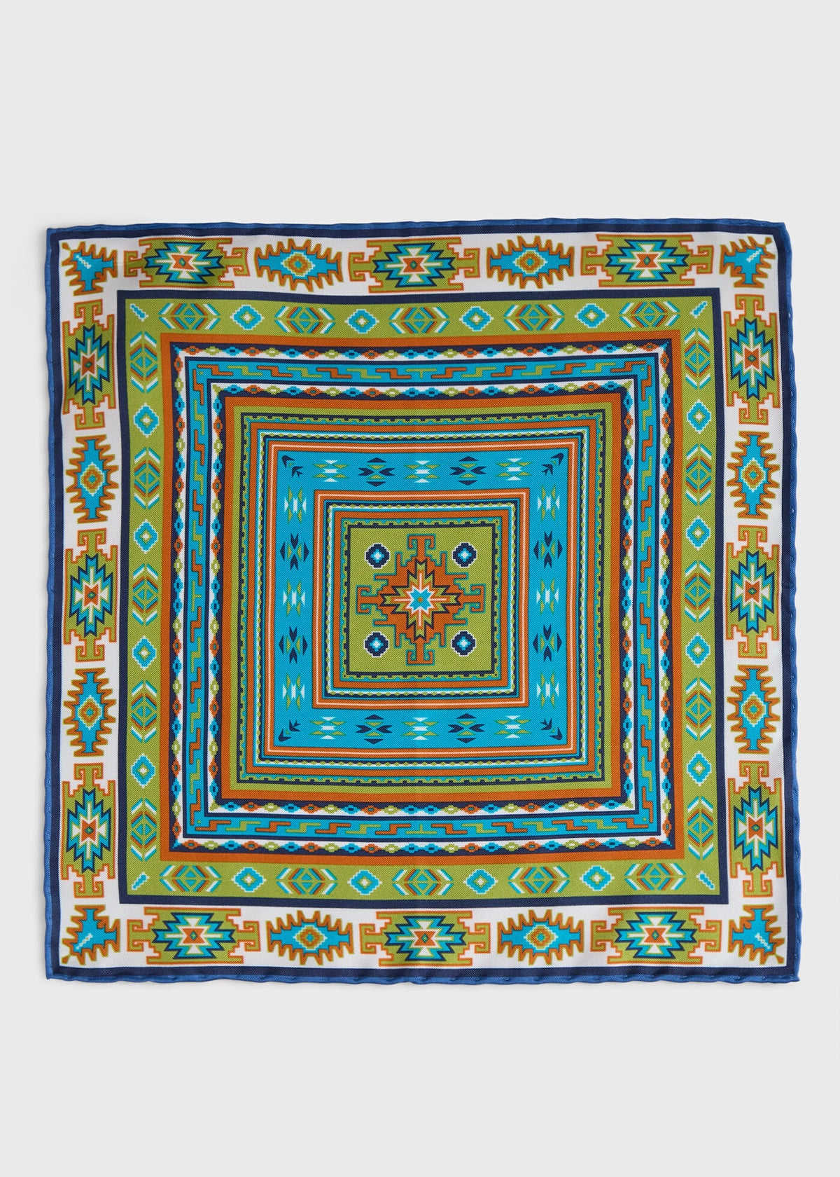 Printed Silk Pattern Pocket Square - Paul Stuart Everyday