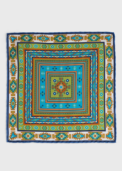 Printed Silk Pattern Pocket Square - Paul Stuart Everyday