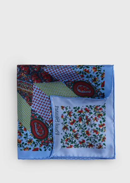 Printed Silk Floral Paisley Pocket Square - Paul Stuart Classic