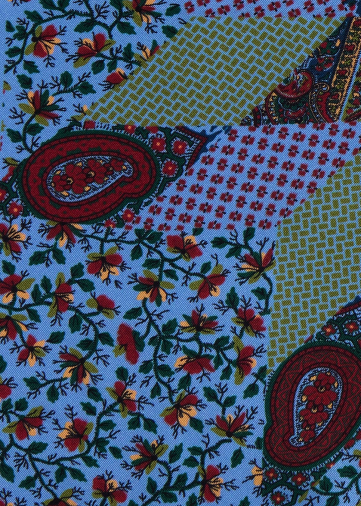 Printed Silk Floral Paisley Pocket Square - Paul Stuart Classic