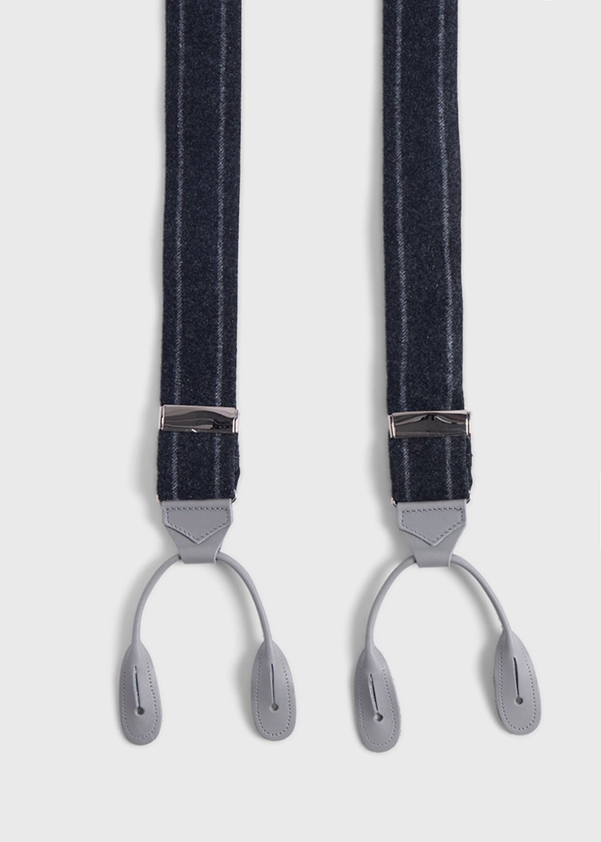 English Flannel Chalk Stripe Suspenders - Paul Stuart Best Seller
