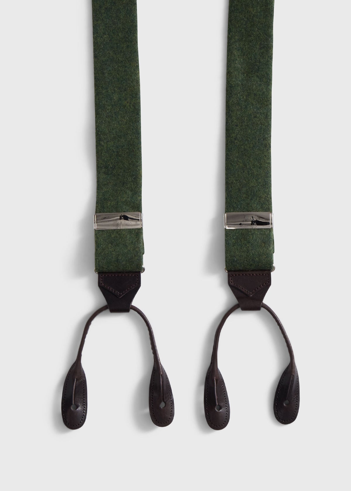 Leather Trim Suspenders - Paul Stuart Quality