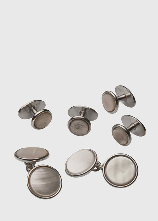 Mother of Pearl Cufflink & Stud Formal Set - Paul Stuart Top Pick