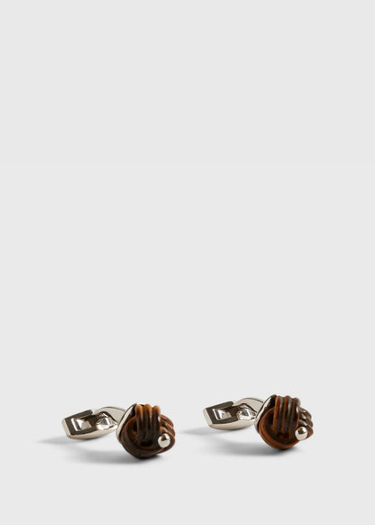 Sterling Silver with Tiger Eye Carved Knot - Paul Stuart Recommended