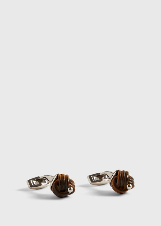 Sterling Silver with Tiger Eye Carved Knot - Paul Stuart Recommended