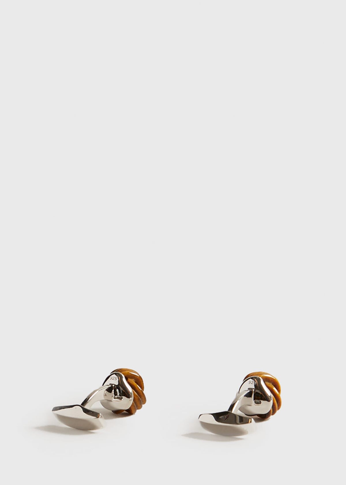 Sterling Silver with Tiger Eye Carved Knot - Paul Stuart Recommended