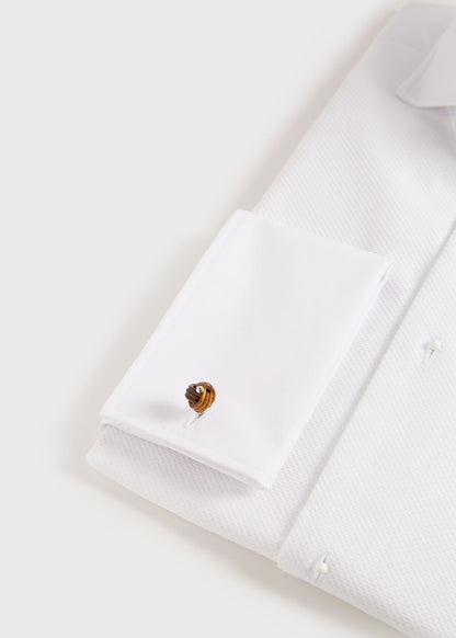 Sterling Silver with Tiger Eye Carved Knot - Paul Stuart Recommended