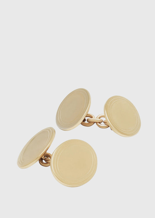 Double Oval Engine Turned Cufflinks - Paul Stuart Discount