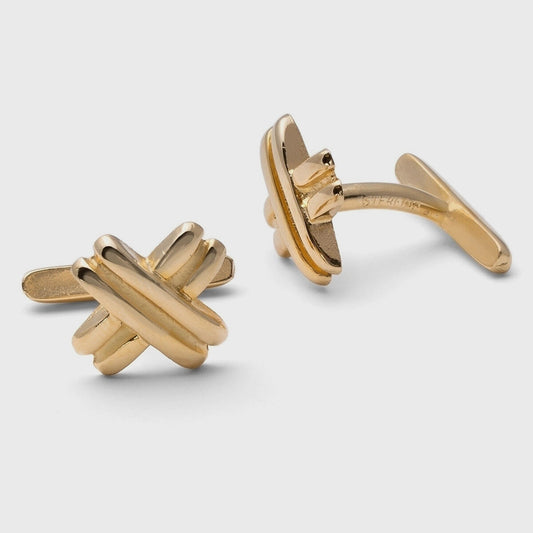 Gold Vermeil "X" Cufflinks - Paul Stuart Best Seller