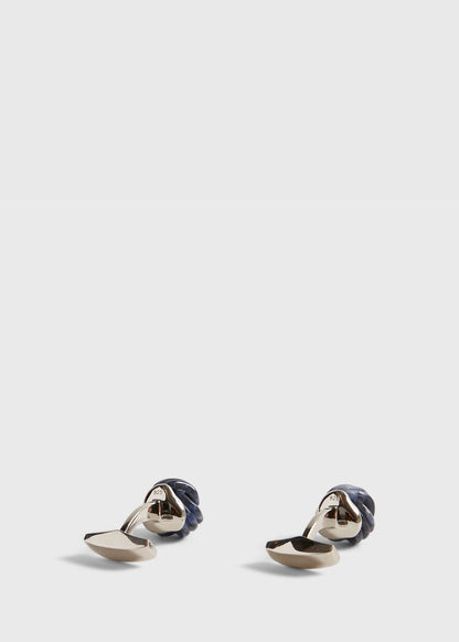 Sterling Silver with Sodalite Carved Knot Cufflinks - Paul Stuart Value