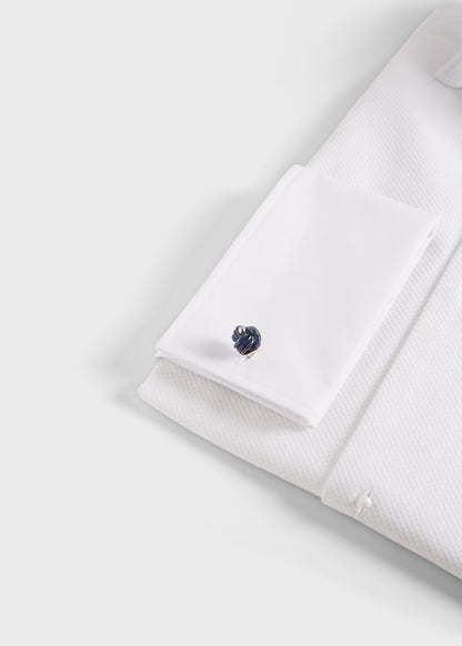 Sterling Silver with Sodalite Carved Knot Cufflinks - Paul Stuart Value