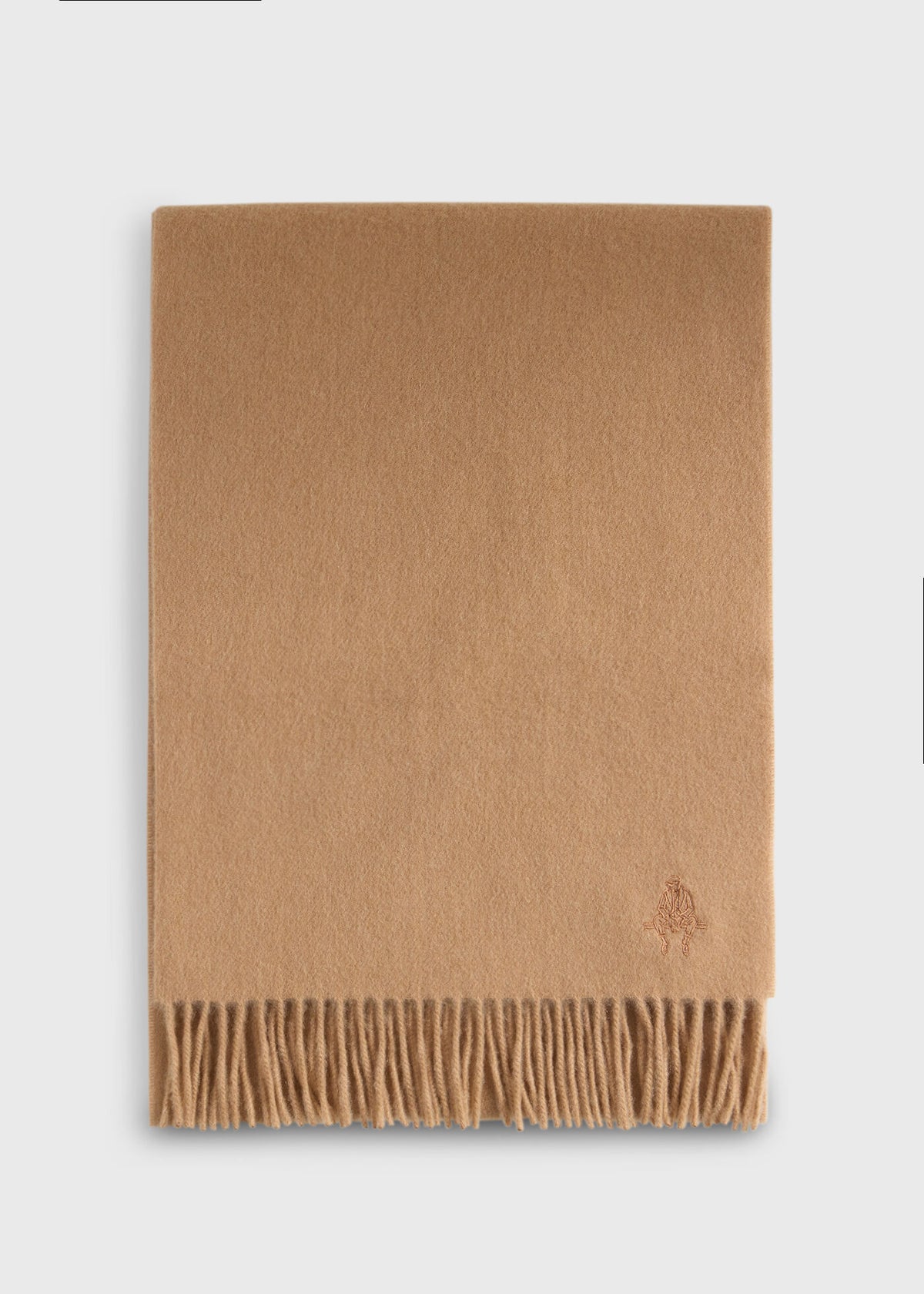 Cashmere Scarf with Man on the Fence Logo - Paul Stuart Value