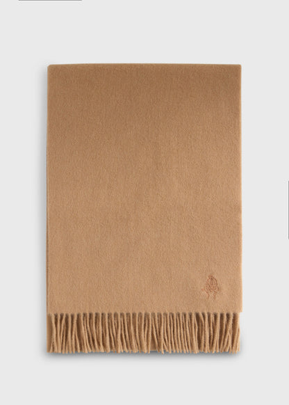 Cashmere Scarf with Man on the Fence Logo - Paul Stuart Value