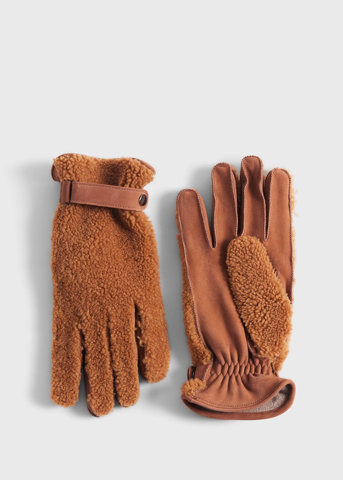 Shearling and Leather Gloves - Paul Stuart Best Price