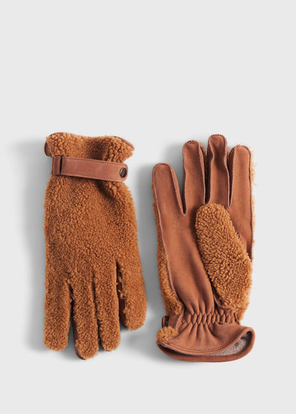 Shearling and Leather Gloves - Paul Stuart Best Price