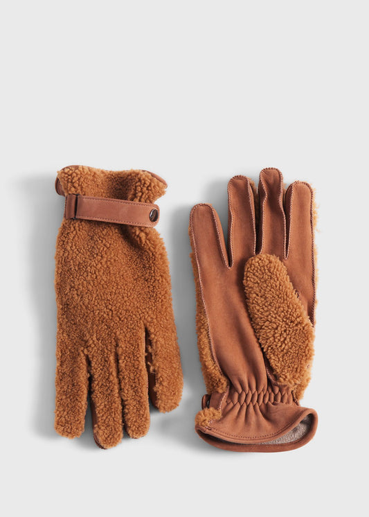 Shearling and Leather Gloves - Paul Stuart Best Price