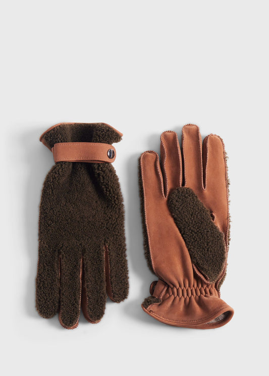 Shearling and Leather Gloves - Paul Stuart Best Price