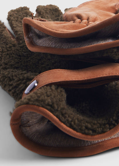 Shearling and Leather Gloves - Paul Stuart Best Price