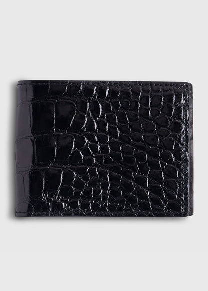 Glazed Alligator Slim Billfold Wallet - Paul Stuart Discount
