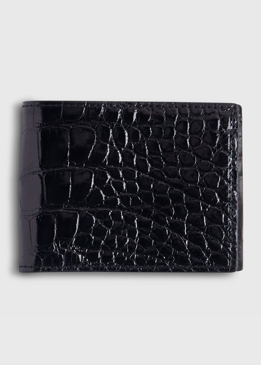 Glazed Alligator Slim Billfold Wallet - Paul Stuart Discount