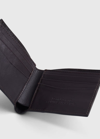 Glazed Alligator Slim Billfold Wallet - Paul Stuart Discount