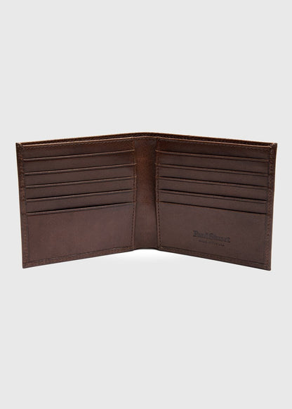 Vachetta Leather Hipster Wallet - Paul Stuart Smart Buy
