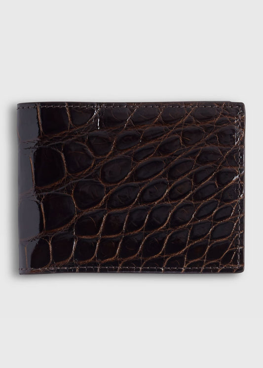 Glazed Alligator Slim Billfold Wallet - Paul Stuart Featured