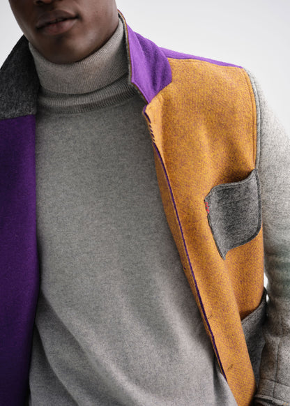 Colorblock Raw Edge Jacket - Paul Stuart Sale