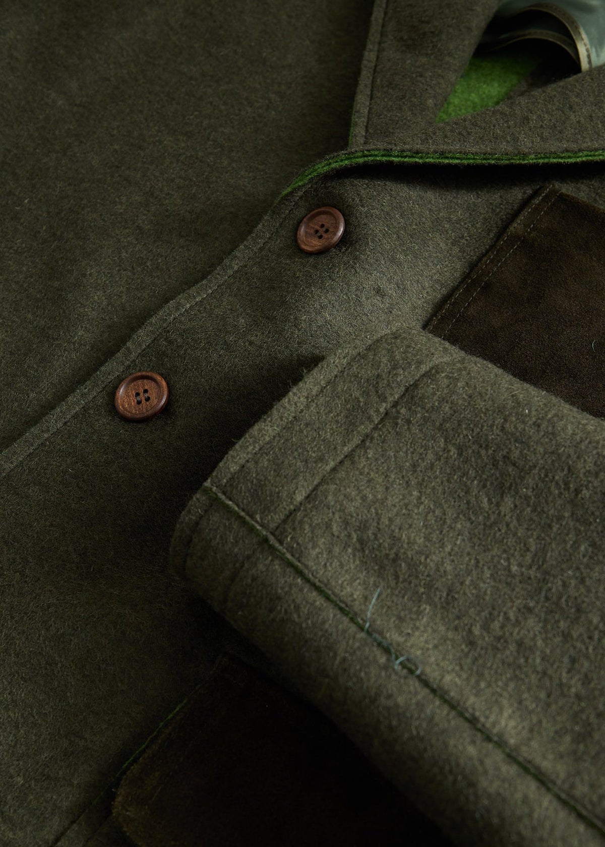 Wool Jacket with Suede Details - Paul Stuart Smart Buy