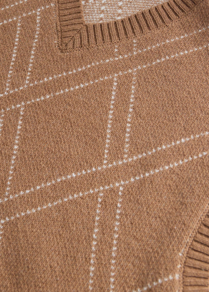 Wool & Cashmere Jacquard Vest - Paul Stuart Signature