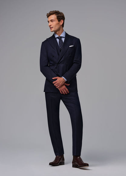 Wool Twill Double Breasted Suit - Paul Stuart Discount