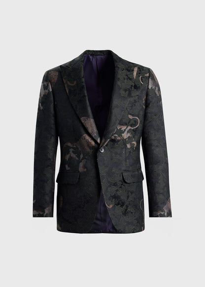 Wool & Silk Jacquard Dinner Jacket - Paul Stuart Sale