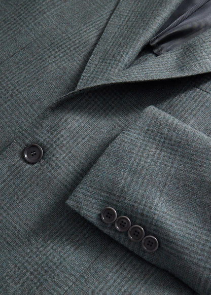 Sage Tonal Plaid Flannel Suit - Paul Stuart Great Value