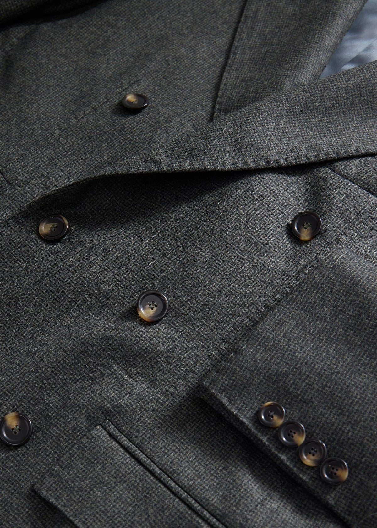 Double Breasted Wool Houndstooth Suit - Paul Stuart Recommended