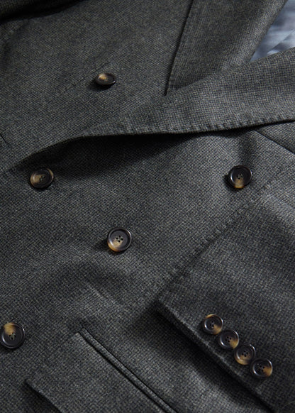 Double Breasted Wool Houndstooth Suit - Paul Stuart Recommended
