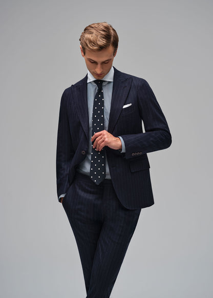 Wool Stripe Two Button Suit - Paul Stuart Top Pick