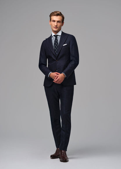 Wool Stripe Two Button Suit - Paul Stuart Top Pick