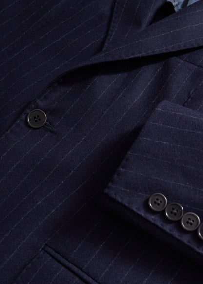 Wool Stripe Two Button Suit - Paul Stuart Top Pick