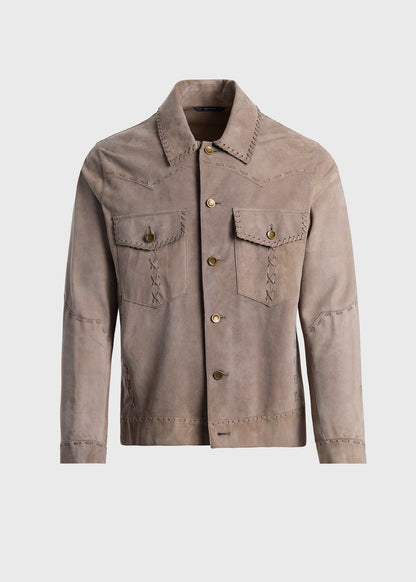Suede Whipstitch Jacket - Paul Stuart Discount
