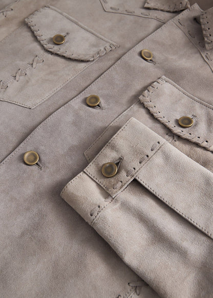 Suede Whipstitch Jacket - Paul Stuart Discount