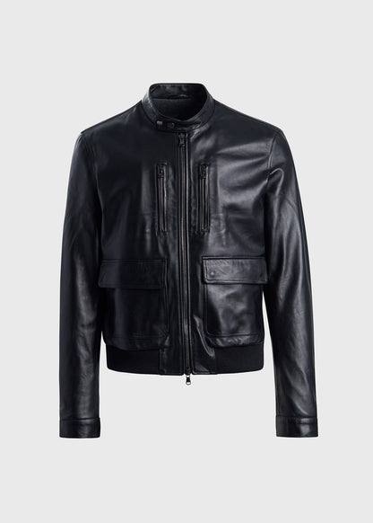 Modern Leather Bomber Jacket - Paul Stuart Sale